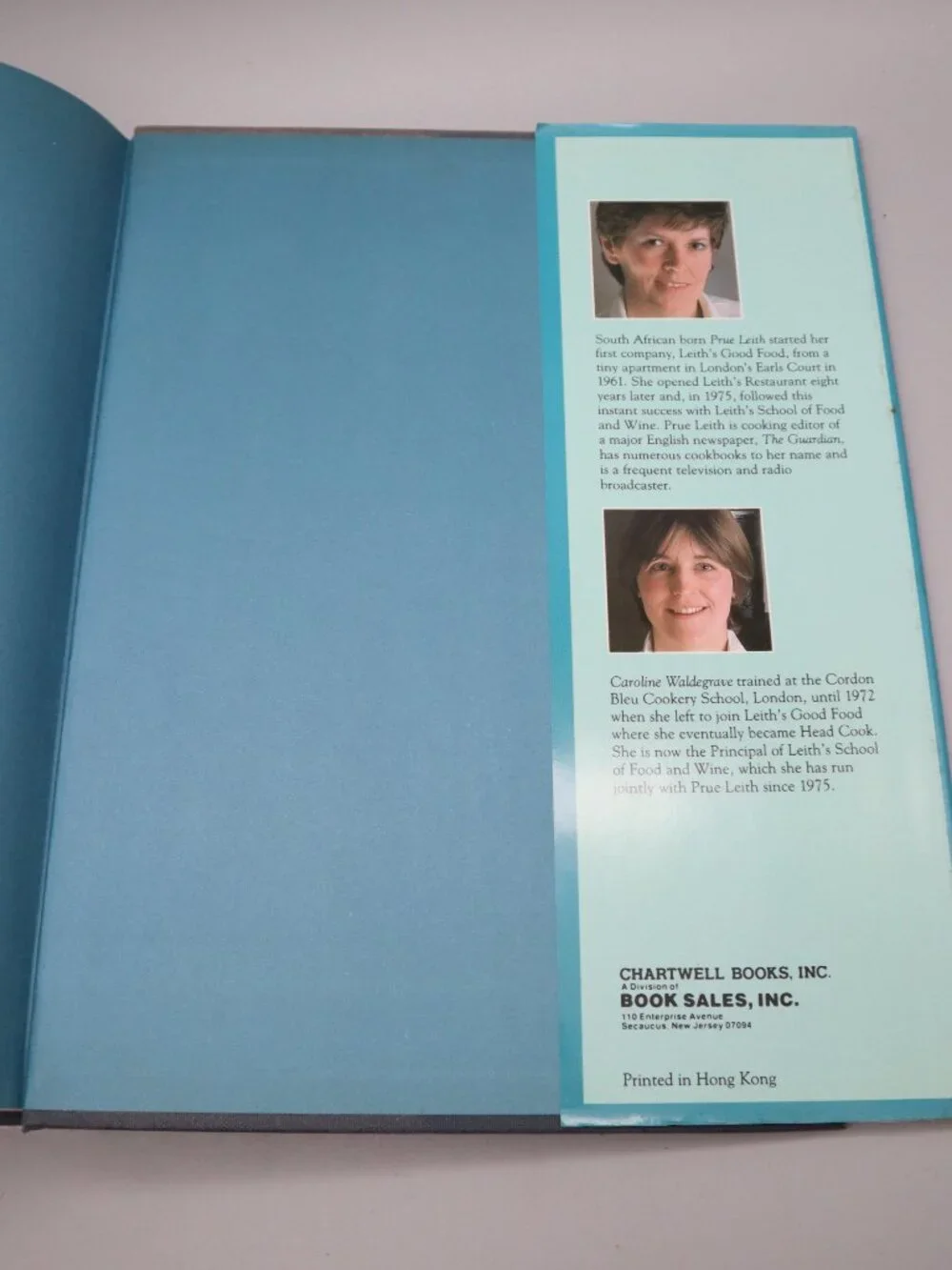 Cooking School Cookbook by Prue Leith & Caroline Waldegrave 1985 HC DJ READ